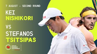 NISHIKORI VS TSITSIPAS  NATIONAL BANK OPEN  MONTRÉAL  ROUND 2 [upl. by Gnehp]