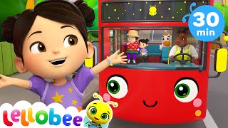 Wheels On The Bus  More  Lellobee City Farm  Kids Cartoonsamp Nursery Rhymes  Moonbug Kids [upl. by Lundquist]