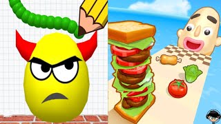 Draw to Smash Sandwich Runner juice Run Twrek Race 3D pinaple Run Gameplay [upl. by Lona]