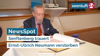 NewsSpot Senftenberg trauert  ErnstUllrich Neumann verstorben [upl. by Ijan]