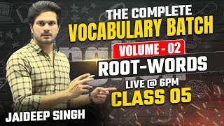 Volume 2 Vocab Batch Class 05 with Mock Test  CGL CPO CHSL MTS CDS…etc by Jaideep sir [upl. by Cirded]