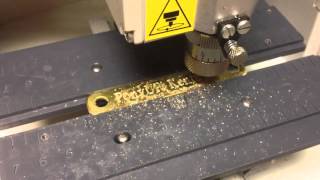 Gravograph M20 3axis brass engraving machine [upl. by Alleul]