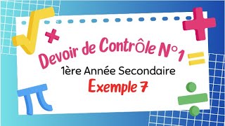 1ère Année Secondaire Devoir De Contrôle N°1 [upl. by Tremann]