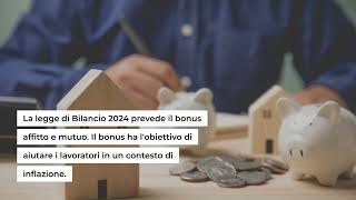 Bonus affitto e mutuo 2024 pronti 2mila euro per ogni lavoratore i requisiti [upl. by Iot]