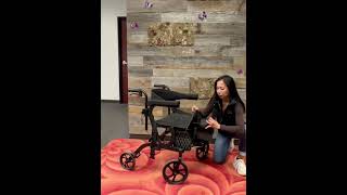 NOVA Gemini Hybrid 2 in 1 Transport Chair Rollator seniortravellers rollator wheelchair [upl. by Melvina]