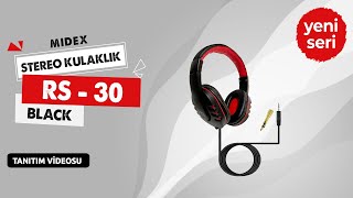 Midex RS30 Stereo Kulaklık Çok Amaçlı Stüdyo Referans Dinleme DJ [upl. by Spenser]