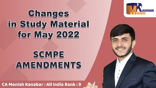 Important update by ICAI in SCMPE Module  May 22  CA Final [upl. by Kinimod]