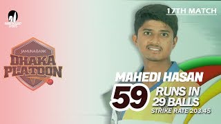 Mahedi Hasans 59 Run Against Cumilla Warriors  17th Match  Season 7  Bangabandhu BPL 201920 [upl. by Hgielak]