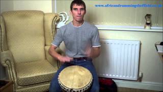 Djembe Lesson  Solo Rudiments 1 amp 2 [upl. by Milka]