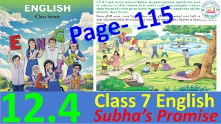 class 7 english chapter 124 page 115 2024  english class 7 subhas promise lesson 124 115 page [upl. by Ellinehc363]