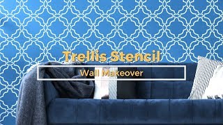 How To Stencil a Moroccan Trellis Design on a Feature Wall [upl. by Aymik]