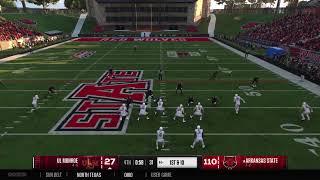 Arkansas State vs UL Monroe week 10 year 3 [upl. by Eibbob199]