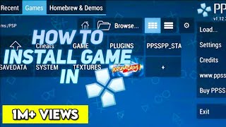 How To Install Game Easily in PPSSPP Emulator in hindi [upl. by Lettie374]