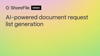 Simplify document collection workflows with AI powered Document Request List Generation [upl. by Elyac]