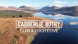 Cadderlie Bothy Sunrise  Loch and Glen Etive Scotland  4K Drone Footage  Short Film [upl. by Aronek]