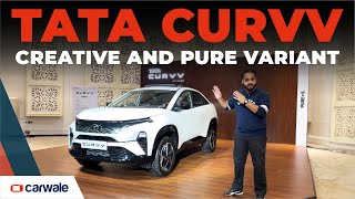 Tata Curvv Creative Plus S amp Pure Plus S Variant Details  Rs 1169 Lakh  Many Features [upl. by Anirbus]