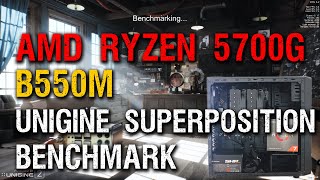 AMD Ryzen 7 5700G Unigine Superposition benchmark  Asus Tuf Gaming B550MPlus  WD Blue  32GB ddr4 [upl. by Lyons]