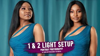 Portrait Photography with 1 amp 2 Light Setup  Skin Retouching Tutorial [upl. by Poirer]