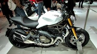 2014 Ducati Monster 1200 S White Colour Walkaround  2013 EICMA Milan Motorcycle Exhibition [upl. by Enirok]