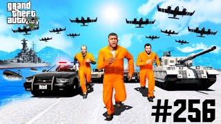 GTA 5  FRANKLIN BECAME SURVIVE A COPS MILLITRY BASE IN LOS SANTOS  NEW MOD 256 [upl. by Helena]