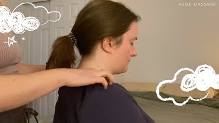 Scratching Clothing Sounds Massage  ASMR Shoulder and Back Massage [upl. by Airotna370]