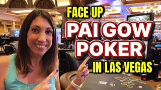 Playing Face Up Pai Gow Progressive Poker in Las Vegas poker paigow vegas [upl. by Gnort]