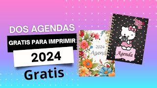 DIY agenda 2024 para imprimir gratis les regalo dos nuevas agendas [upl. by Pry]