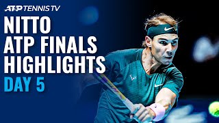 Nadal vs Tsitsipas Thiem vs Rublev  Nitto ATP Finals 2020 Highlights Day 5 [upl. by Luella386]