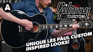 A Les Paul Custom Inspired Gibson Acoustic  Gibson Custom Shop Ebony Acoustics [upl. by Innoc]