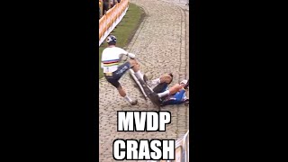 Mathieu van der Poel MASSIVE CRASH  Superprestige Boom 2022 [upl. by Brandes469]