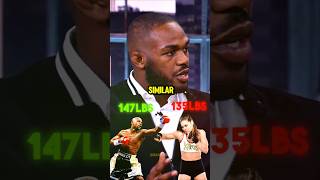 Jon Jones Thinks Ronda Rousey Would Destroy Floyd Mayweather😱 shorts [upl. by Oicram]