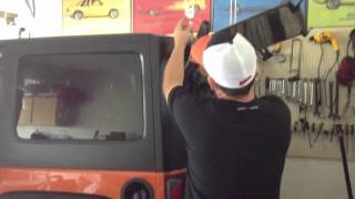 Jeep hard top removal using hoist [upl. by Akciret]