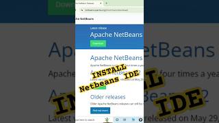 Install Netbeans IDE 2024 shortsfeed java apache ytshorts trending [upl. by Leopold47]