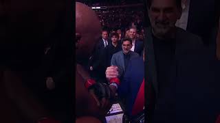 After an INCREDIBLE performance Jon Jones celebrates with PresidentElect Donald Trump 🇺🇸🐐 [upl. by Orin]