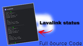 Lavalink Live status in your Discord server  discordjs discord [upl. by Yblocaj]