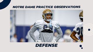 Hot Read  Jamie Uyeyamas Notre Dame Practice Observations Defense [upl. by Nester]