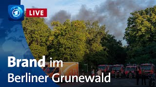 Großbrand im Berliner Grunewald [upl. by Nonnaihr]