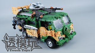 【SwiftTransform】 TRUCK LEONARDO TEENAGE MUTANT NINJA TURTLES ROBOT HEATBOYS 火仔动漫 忍者神龟变形 透模玩速变 莱奥纳多 [upl. by Udenihc]