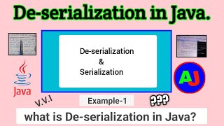 deserialization in java  what is Deserialization [upl. by Thurmann27]