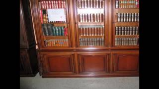 antique bookshelves with glass doors [upl. by Lerat]