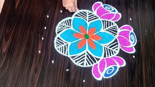 7×4 sankranti muggulu 🏵️🏵️🪔🌺🌺🌹 sankranti rangoli designs rangoli by raji [upl. by Lennard313]