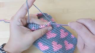 How to make the modified single crochet  perfect for tapestry crochet [upl. by Acimot]