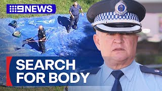 Police search rural Sydney property for body after alleged murder  9 News Australia [upl. by Marl]