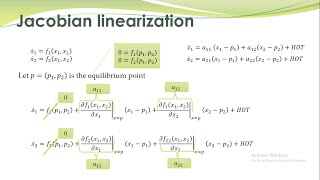 NCS  08  Jacobian linearization and near equilibrium point behavior of nonlinear systems [upl. by Eremehc620]