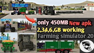 Farming simulator 20 new apk india tractor mod apk only 450mb new apk [upl. by Ottie]