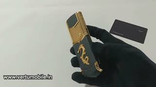 Vertu Signature Dragon Gold Luxury Mobile Phone [upl. by Salba]