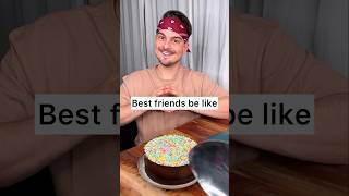 How to enjoy CHOCOLATE SPRINKLE CAKE with best friend properly😎❤️🍰 CHEFKOUDY [upl. by Glassco]