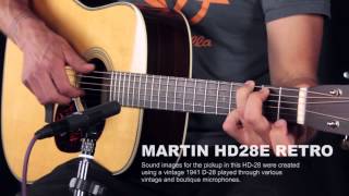 Martin HD28e Retro Fishman F1 Aura Review  We compare mic pickup and 3 easy mode settings [upl. by Odnalref]