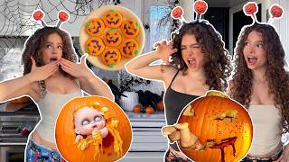 PUMPKIN CARVING and HALLOWEEN BAKING CHALLENGE [upl. by Ssur]