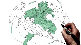 How To Draw Shisuis Perfect Susanoo  Step By Step  Naruto [upl. by Aninat]